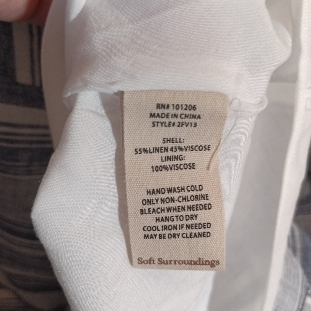Soft Surroundings Sonya Linen Dress Size XL NWT - Picture 8 of 10